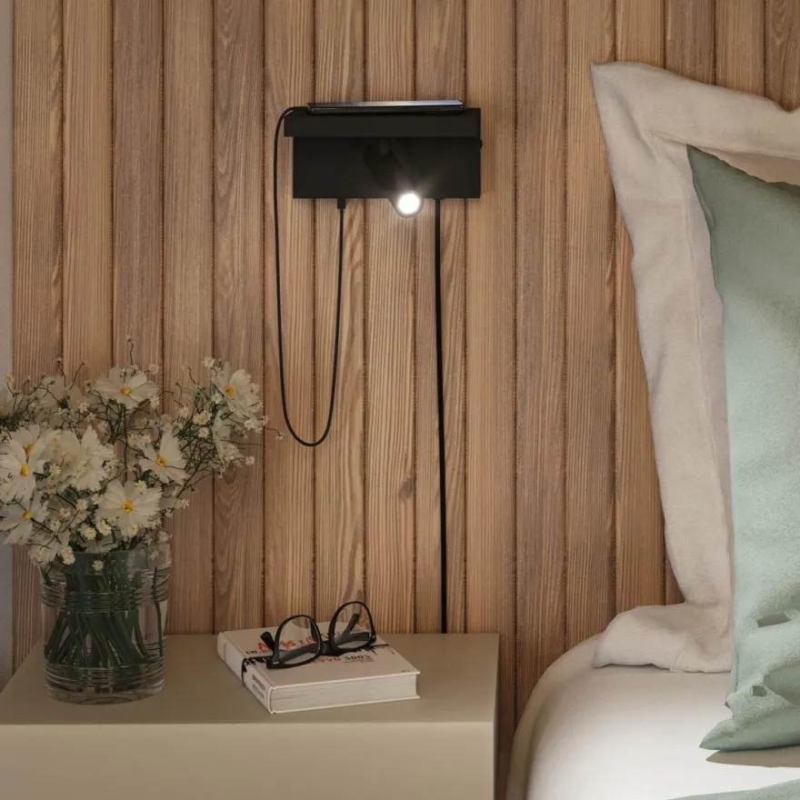 Jerik vegglampe 2,4W 3000 Kelvin med USB - 3 step dim