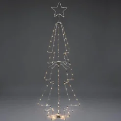 Juletre metall 210cm led - Hvit