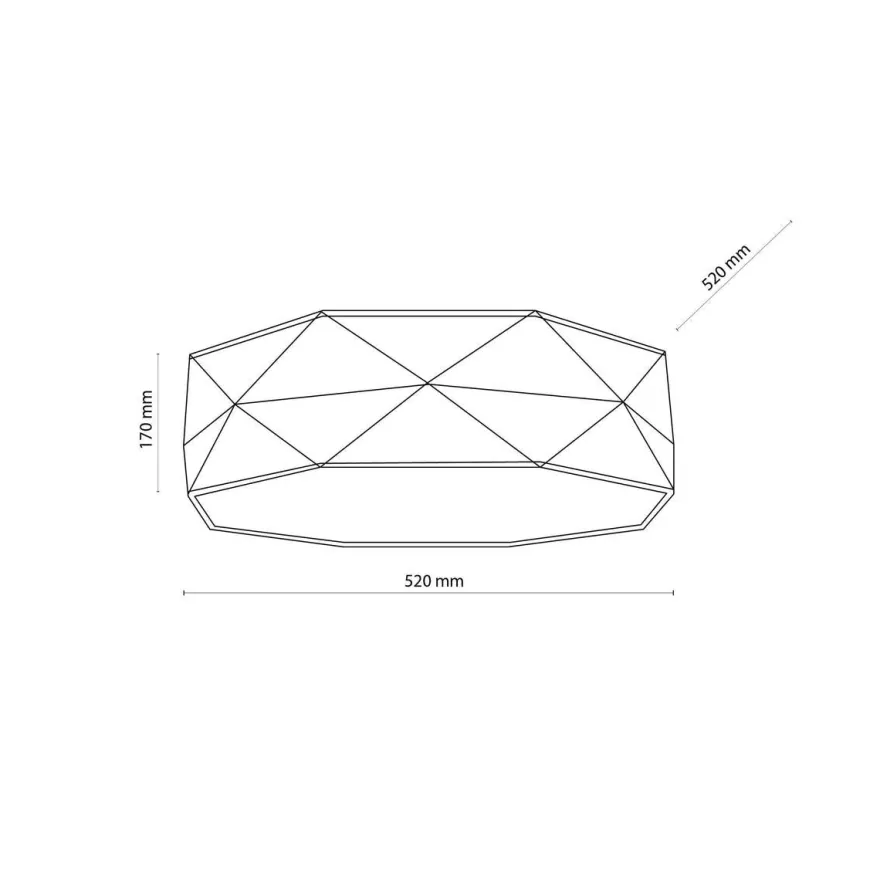Kantoor taklampe 52 cm