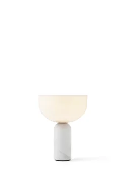 Kizu Portable bordlampe - Hvit marmor