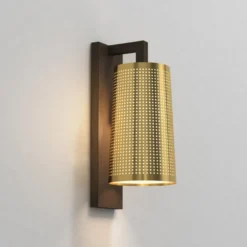 Lago 280 vegglampe uten skjerm IP44 - Bronsefarget