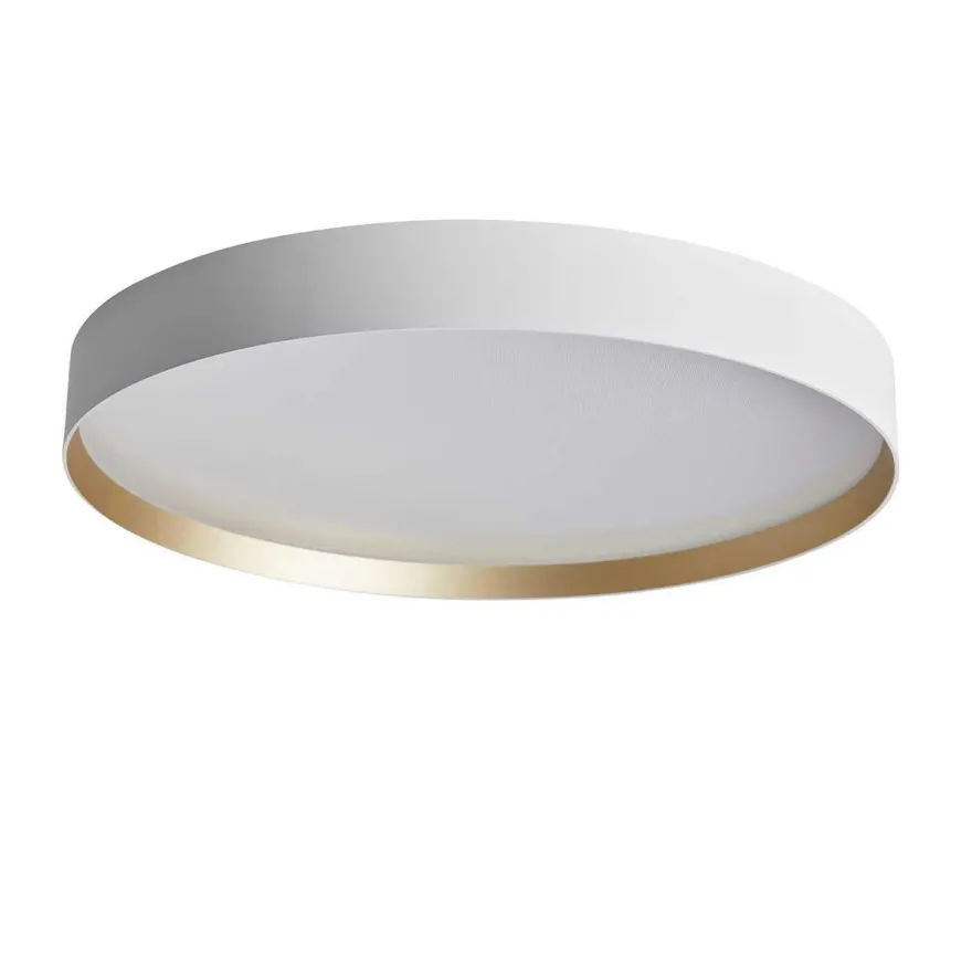 Lucia taklampe 60 cm 46 watt dimbar - Hvit/Gull farget