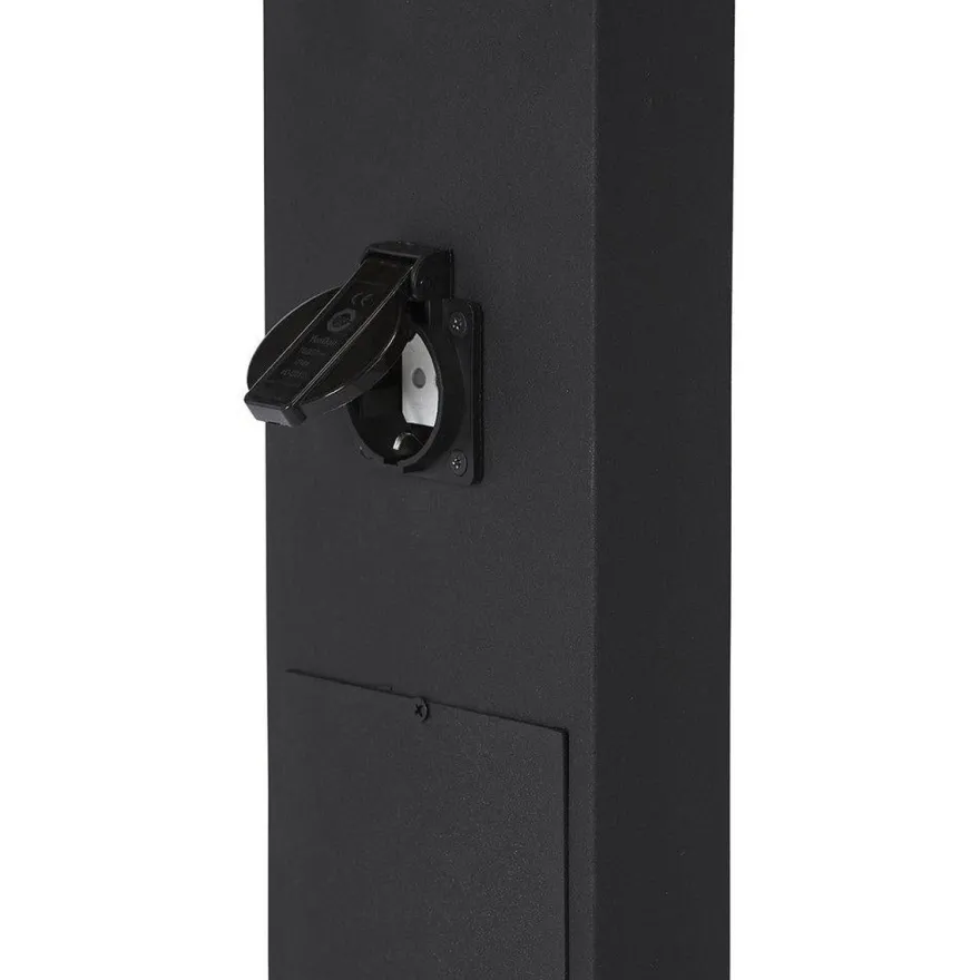 Luton pullert 100 cm m/stikkontakt E27 - Svart