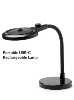 Magni portabel oppladbar bordlampe med forstørrelsesglass