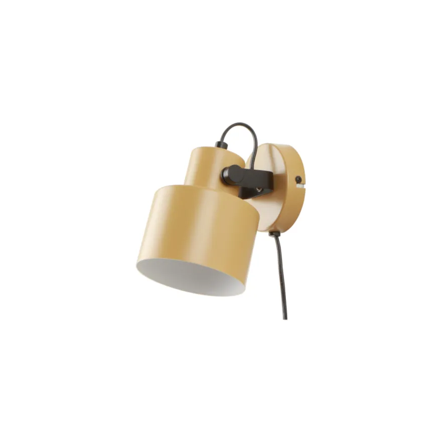 Miami vegglampe - Oker gul