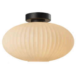 Mika taklampe 30 cm - Svart/Opal