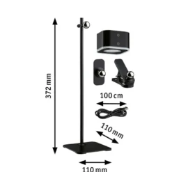 Mobil portabel bord/vegglampe oppladbar 1,6W 2700-6500 Kelvin