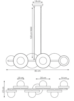 Model takpendel 6-lys