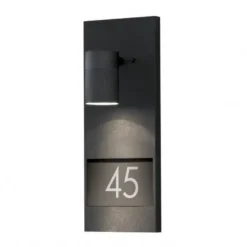 Modena vegglampe inkl husnummer - Svart