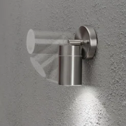 Modena vegglampe ned m/tilt - rustfritt stål