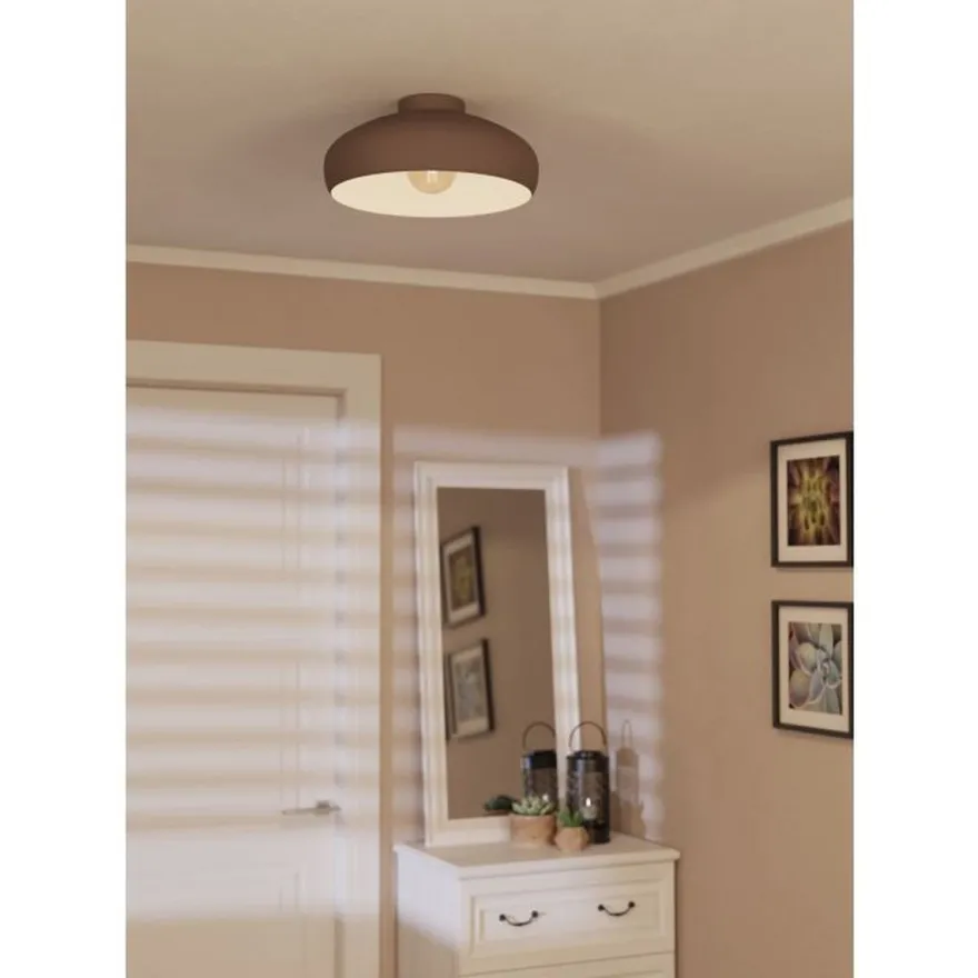 Mogano takplafond 40 cm E27 - Mokka