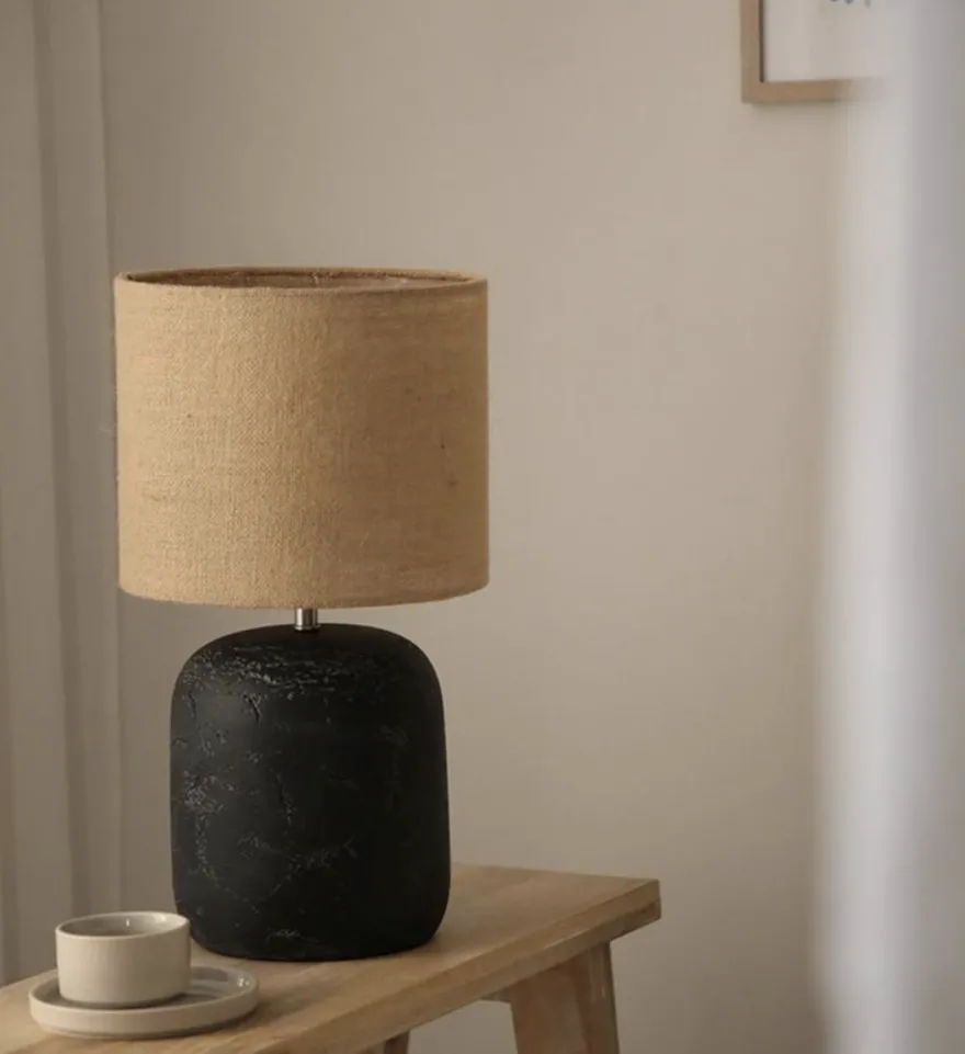 Montagna bordlampe 45 - Svart/Natur