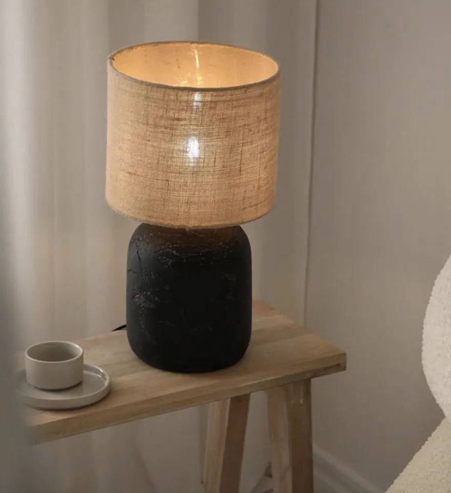 Montagna bordlampe 45 - Svart/Natur