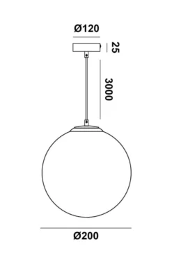 Mundo takpendel 20 cm