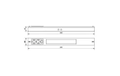 Namsen 600 benkarmatur m/2 stikk 2700 Kelvin dimbar 12W - Hvit