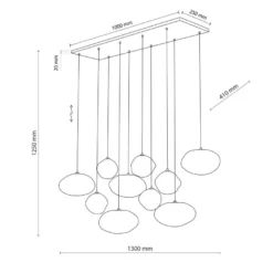 Nebia takpendel 10-lys