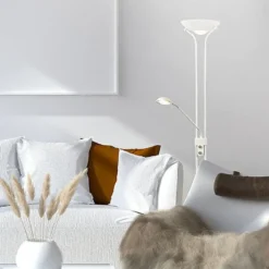 Nice gulvlampe uplight med leselysarm