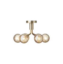 Nuura Apiales 6 taklampe børstet messing / optic gold glass