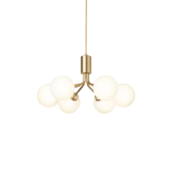 Nuura Apiales 6 taklampe - messing / opal