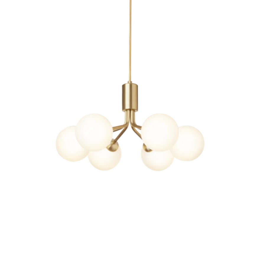 Nuura Apiales 6 taklampe - messing / opal