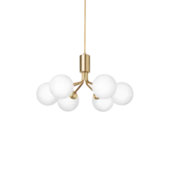 Nuura Apiales 6 taklampe - messing / opal