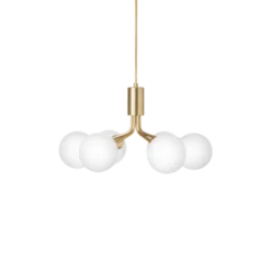 Nuura Apiales 6 taklampe - messing / opal