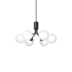 Nuura Apiales 6 taklampe satin svart / opal