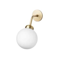Nuura Apiales vegglampe - direkte montering - messing/Opal