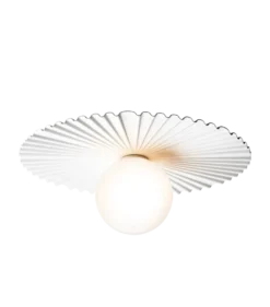 Nuura Liila Muuse vegglampe/taklampe - medium - Hvit / opal