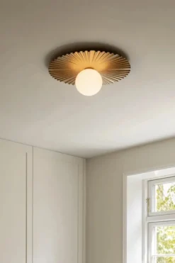 Nuura Liila Muuse vegglampe/taklampe - medium - Messing / opal