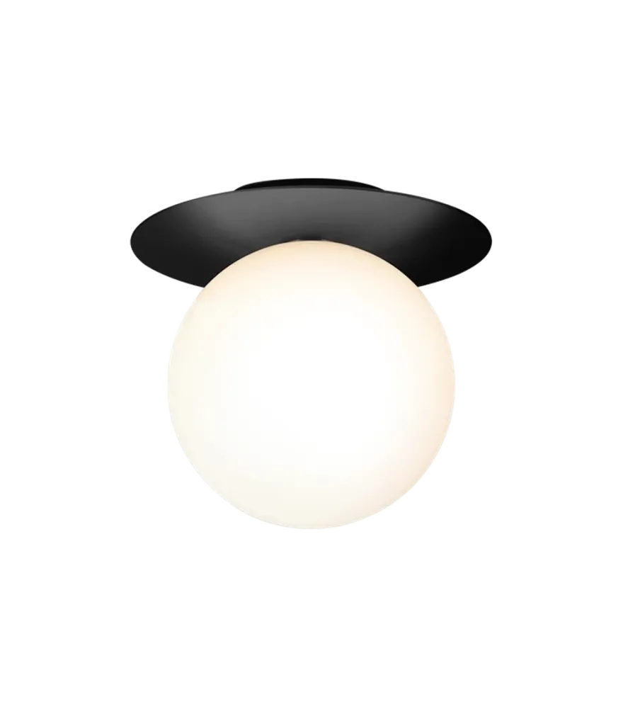 Nuura Liila 1 vegglampe/taklampe - large - svart / opal