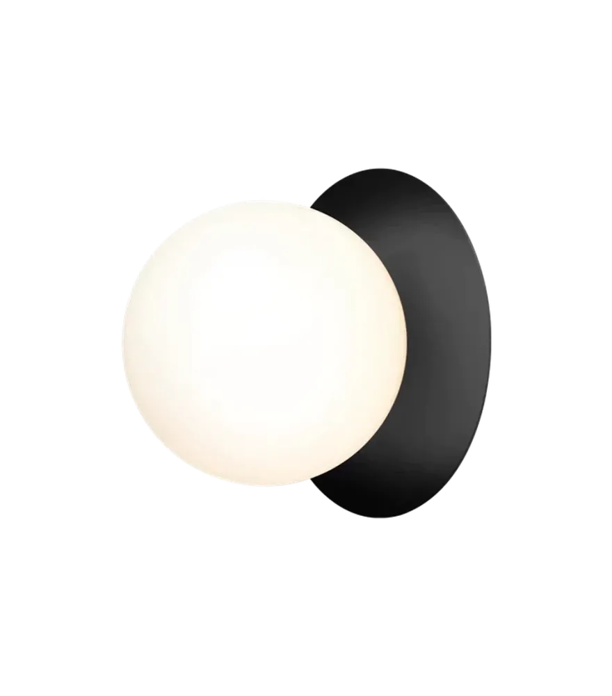 Nuura Liila 1 vegglampe/taklampe - large - svart / opal