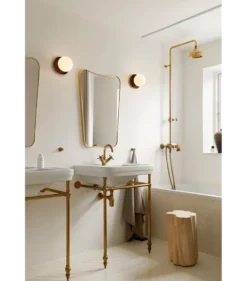 Nuura Liila 1 vegglampe/taklampe - medium - bronse/opal
