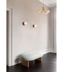 Nuura Liila 1 vegglampe/taklampe - medium - bronse/opal