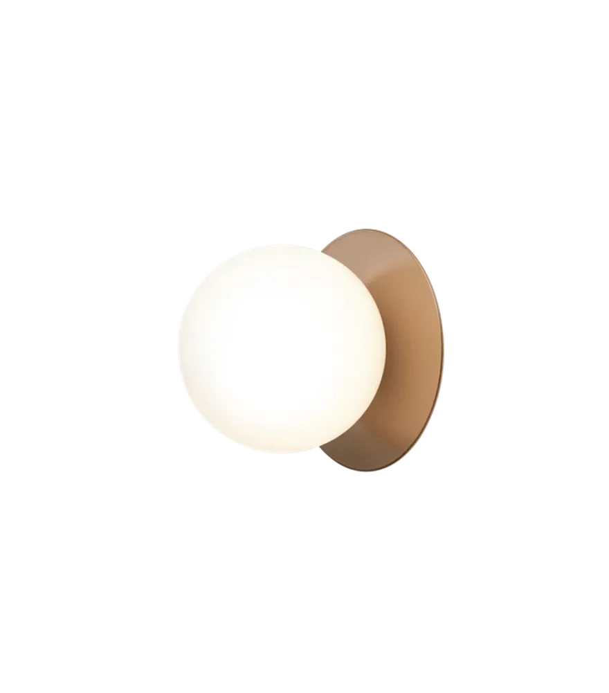Nuura Liila 1 vegglampe/taklampe - medium - bronse/opal