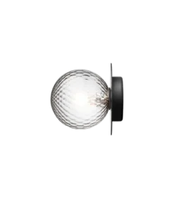Nuura Liila 1 vegglampe/taklampe - medium - svart / optic
