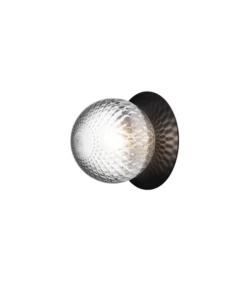 Nuura Liila 1 vegglampe/taklampe - medium - svart / optic