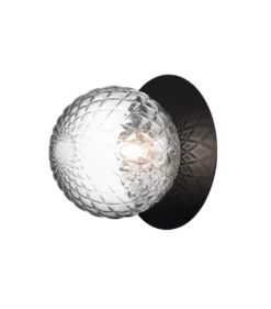 Nuura Liila 1 vegglampe/taklampe - large - svart / optikk