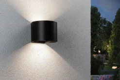 Nyara rund oppladbar vegglampe opp/ned lys med sensor