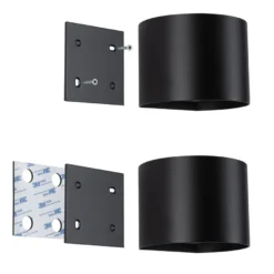Nyara rund oppladbar vegglampe opp/ned lys med sensor