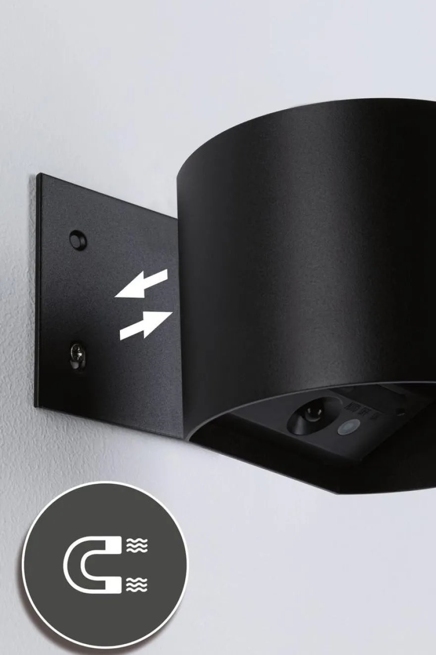 Nyara rund oppladbar vegglampe opp/ned lys med sensor