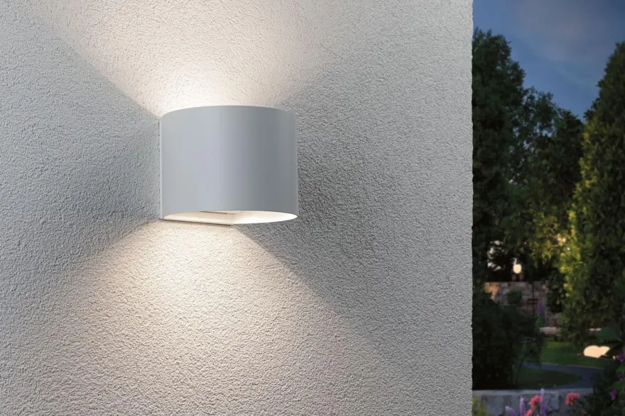 Nyara rund oppladbar vegglampe opp/ned lys med sensor