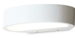 Ovali vegglampe LED - Hvit