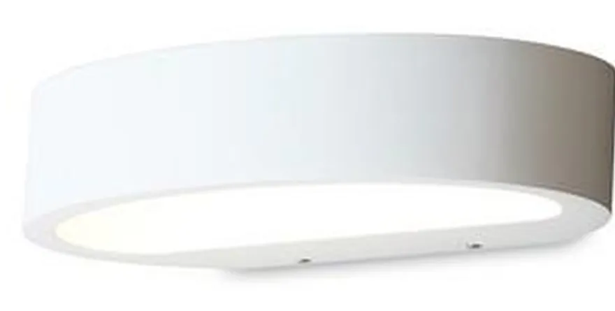 Ovali vegglampe LED - Hvit