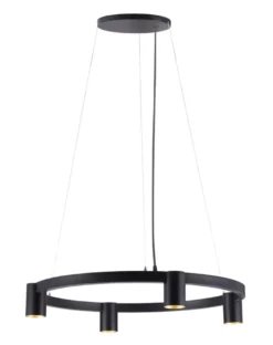Oz K4 circular takpendel 60 cm - Svart/Gullfarget