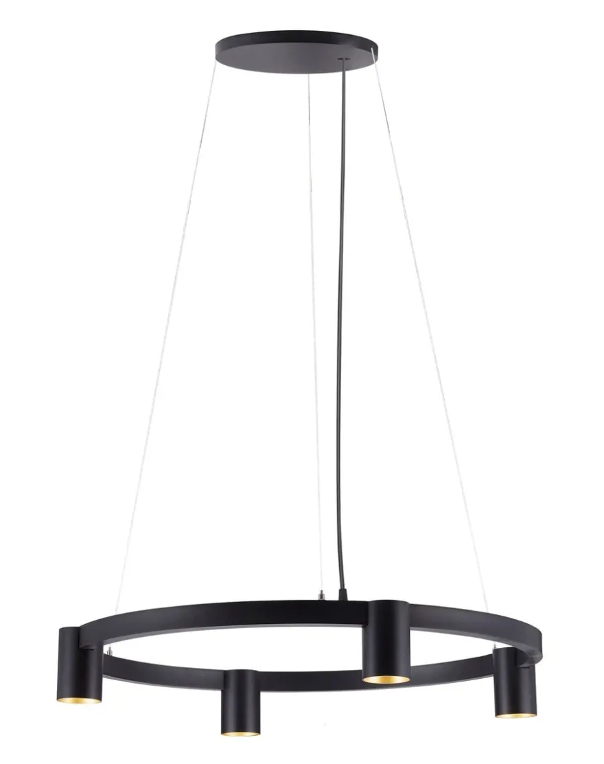 Oz K4 circular takpendel 60 cm - Svart/Gullfarget