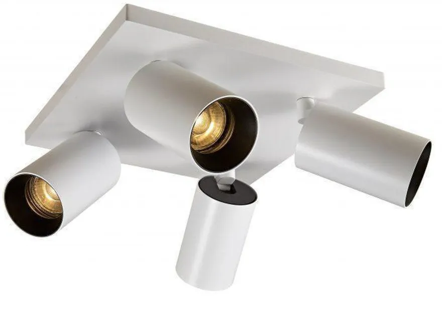 OZ K4 taklampe med 4 spotter - hvit/Svart