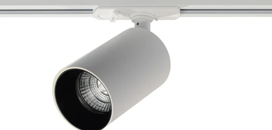 Oz spotskinne 4 spotter 2 meter - Pure white/Svart