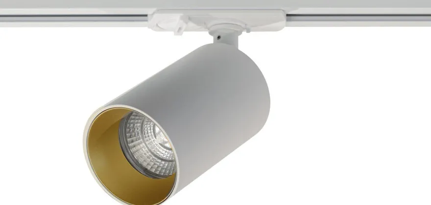 Oz spotskinne 5 spotter 2 meter - Pure white/Svart