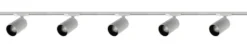 Oz spotskinne 5 spotter 2 meter - Pure white/Svart